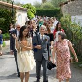 Walking to the church