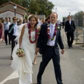 Walking to the church