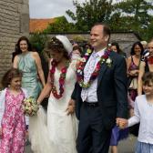 Walking to the church