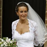 Victoria outside the church