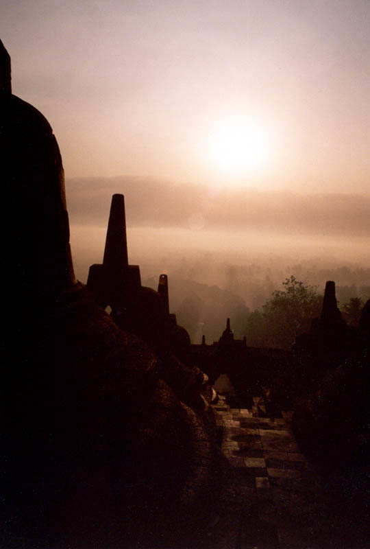 Borobodur at sunset
