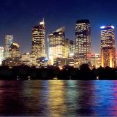Sydney skyline at night