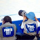 Press at the beach volleyball