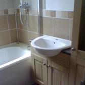 The sink and cupboard go in