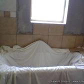 The tiling progresses