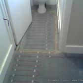 Underfloor heating is installed