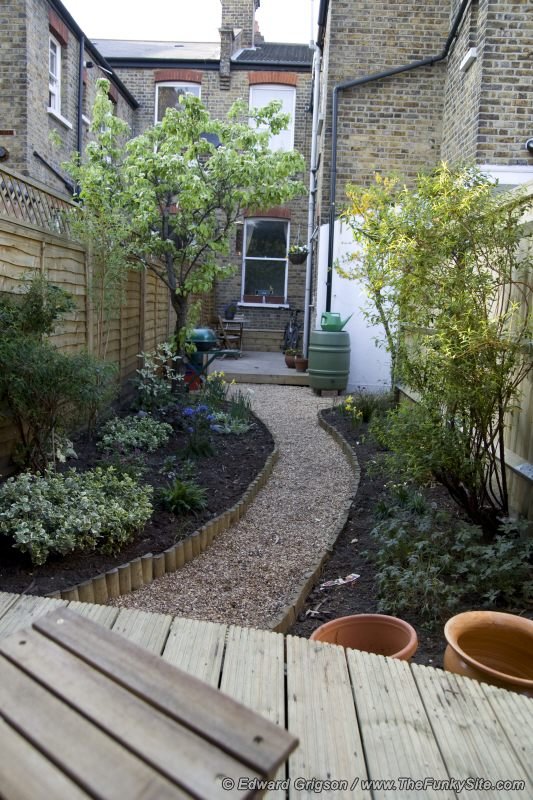 View down the completed garden