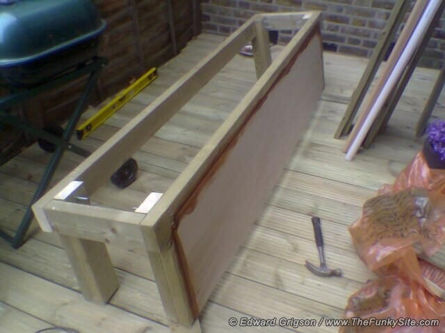 The bench takes shape