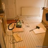 The undertile heating completed