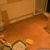 The floor nears completion