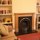 The new fireplace goes in