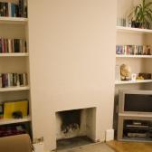 Feature wall is painted