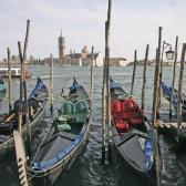 Gondolas with the Chiesa di San Giorgio Maggiore in the background