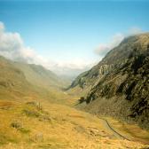 Looking down the Pen-y-Pass