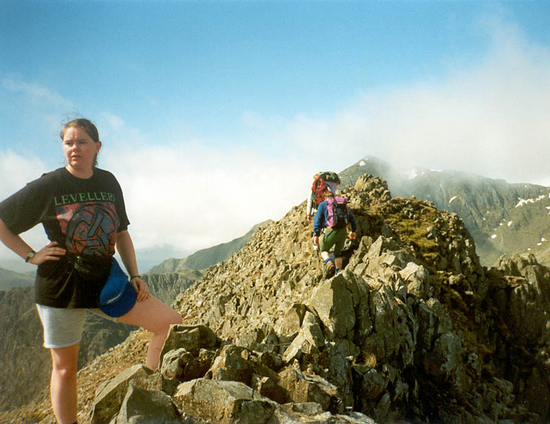 Nina on Crib Goch